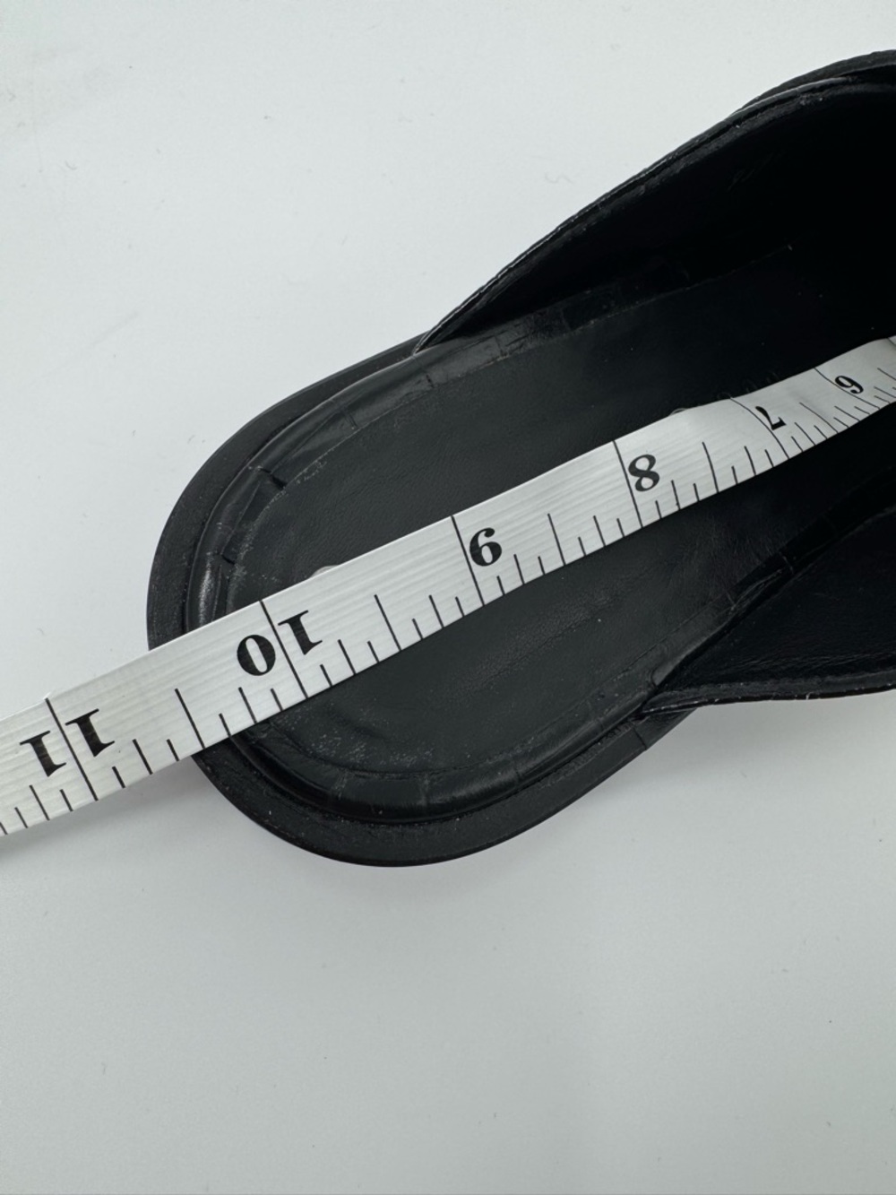 Freda Salvador Keen Mules Croc Embossed Black 9 - Picture 9 of 9